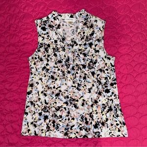 Calvin Klein Multicolor Printed Sleeveless Blouse